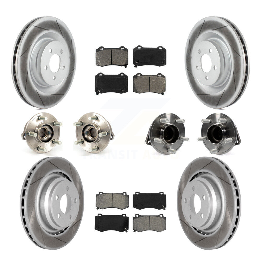 Kit de plaquettes de rotor de frein enduites de roulement de moyeu avant et arrière (10 pièces) pour Dodge Chrysler 30
