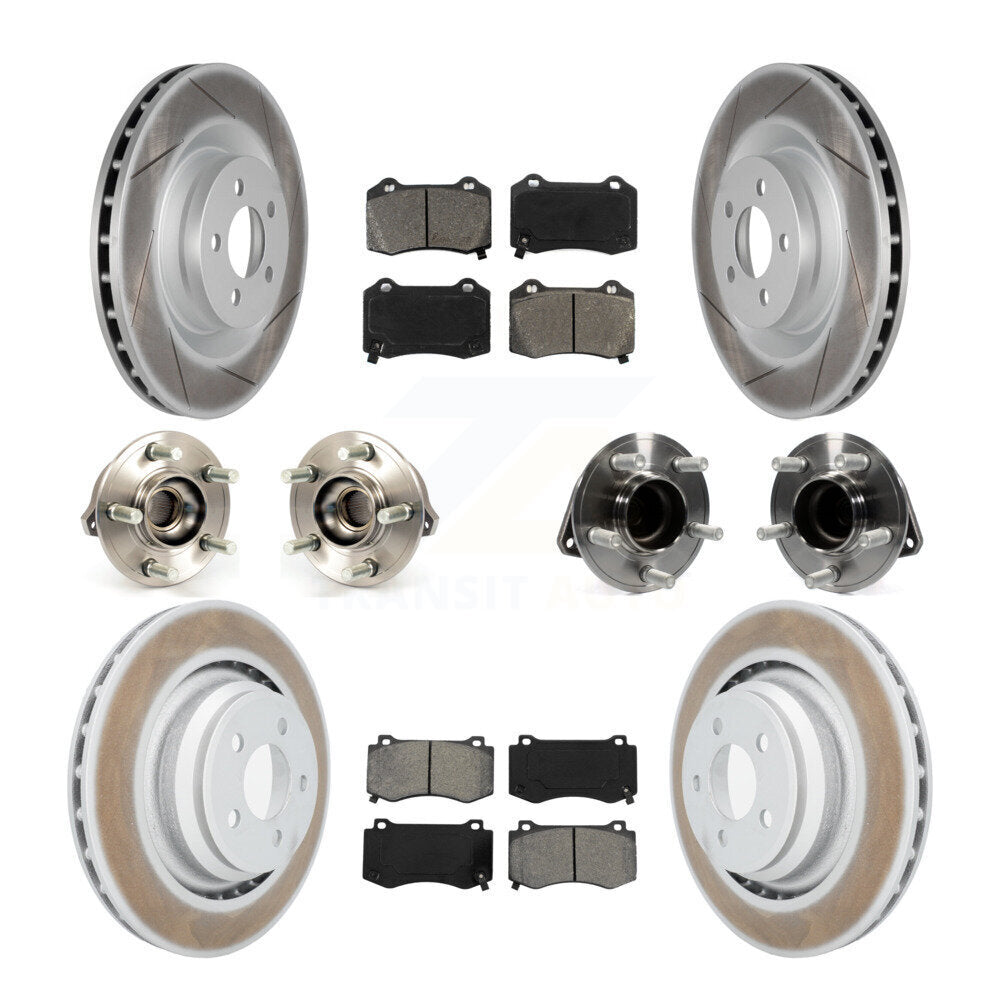 Kit de plaquettes de rotor de frein enduites de roulement de moyeu avant et arrière (10 pièces) pour Dodge Chrysler 30
