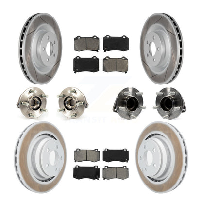 Kit de plaquettes de rotor de frein enduites de roulement de moyeu avant et arrière (10 pièces) pour Dodge Chrysler 30