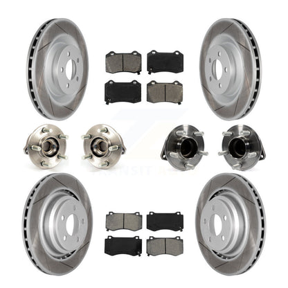Kit de plaquettes de rotor de frein enduites de roulement de moyeu avant et arrière (10 pièces) pour Dodge Chrysler 30