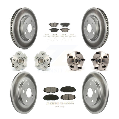 Kit de rotor et de plaquettes de frein revêtus de roulement de moyeu avant et arrière (10 pièces) pour Toyota Corolla i