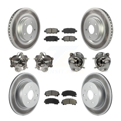 Kit de rotor et de plaquettes de frein revêtus de roulement de moyeu avant et arrière (10 pièces) pour INFINITI QX50 RW