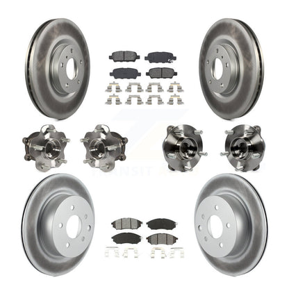 Kit de plaquettes de rotor de frein, roulement de moyeu avant et arrière (10 pièces) pour INFINITI G37 EX35 G2
