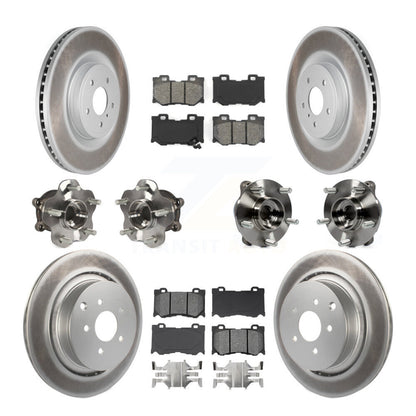 Kit de plaquettes de rotor de frein à disque revêtues de roulement de moyeu avant et arrière (10 pièces) pour INFINITI FX5