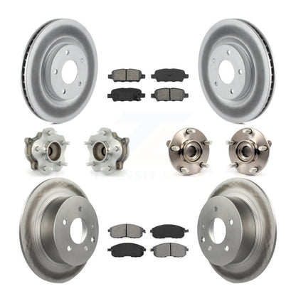 Kit de plaquettes de rotor de frein à disque revêtues de roulement de moyeu avant et arrière (10 pièces) pour Nissan Sentr
