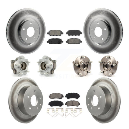 Kit de plaquettes de rotor de frein à disque revêtues de roulement de moyeu avant et arrière (10 pièces) pour Nissan Sentr