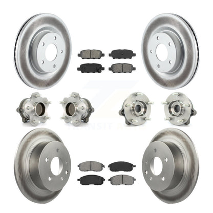 Kit de plaquettes de rotor de frein à disque revêtues de roulement de moyeu avant et arrière (10 pièces) pour Nissan Altim