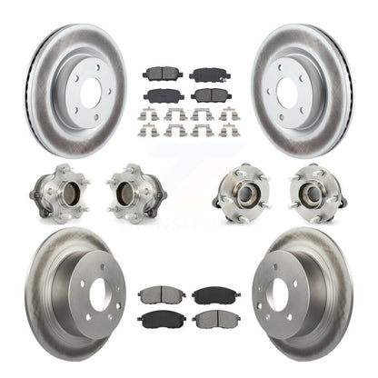 Kit de plaquettes de rotor de frein à disque revêtues de roulement de moyeu avant et arrière (10 pièces) pour Nissan Altim