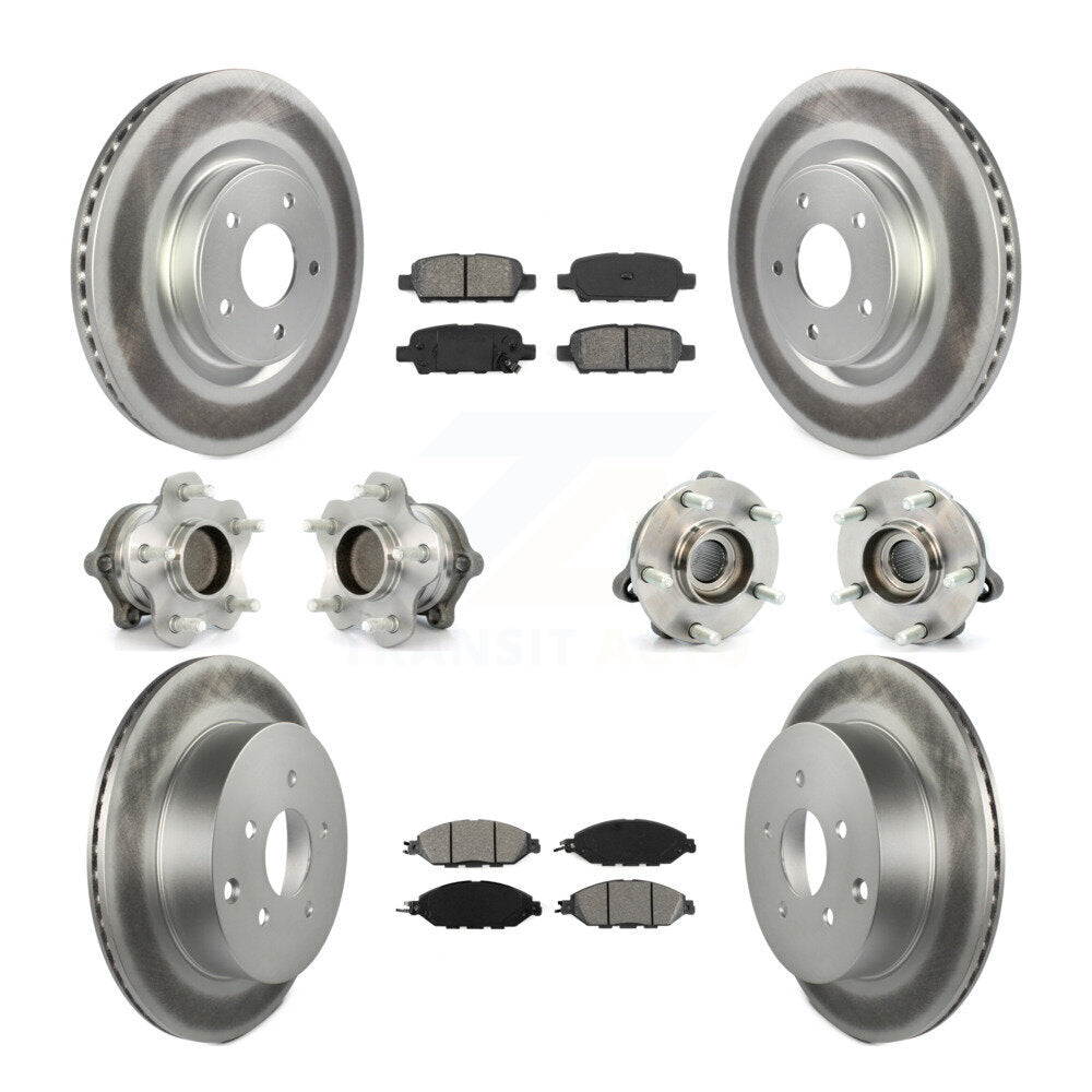 Kit de plaquettes de Rotor de frein, roulement de moyeu avant et arrière (10 pièces) pour Nissan Pathfinder FW