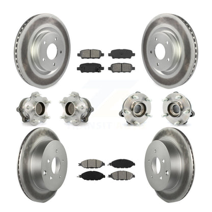Kit de plaquettes de Rotor de frein, roulement de moyeu avant et arrière (10 pièces) pour Nissan Pathfinder FW