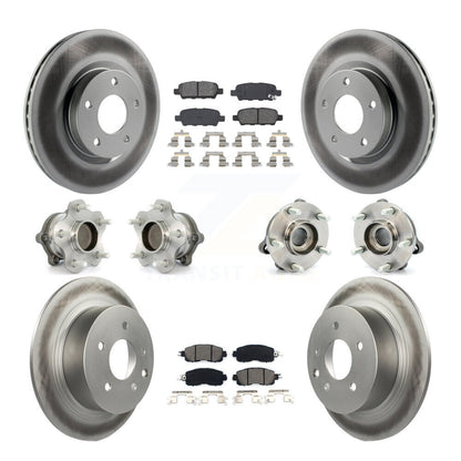 Kit de plaquettes de rotor de frein à disque revêtues de roulement de moyeu avant et arrière (10 pièces) pour Nissan Altim