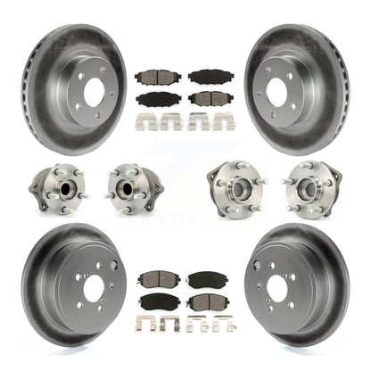 Kit de plaquettes de Rotor de frein à disque revêtu de roulement de moyeu avant et arrière (10 pièces) pour Subaru Imprez