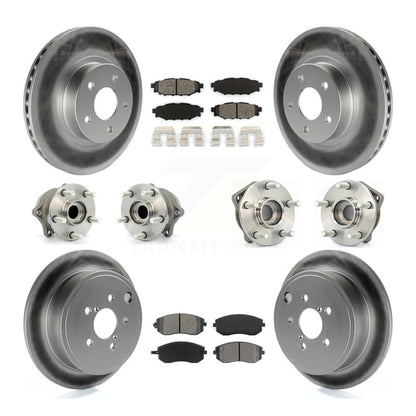 Kit de plaquettes de Rotor de frein à disque revêtu de roulement de moyeu avant et arrière (10 pièces) pour Subaru Imprez