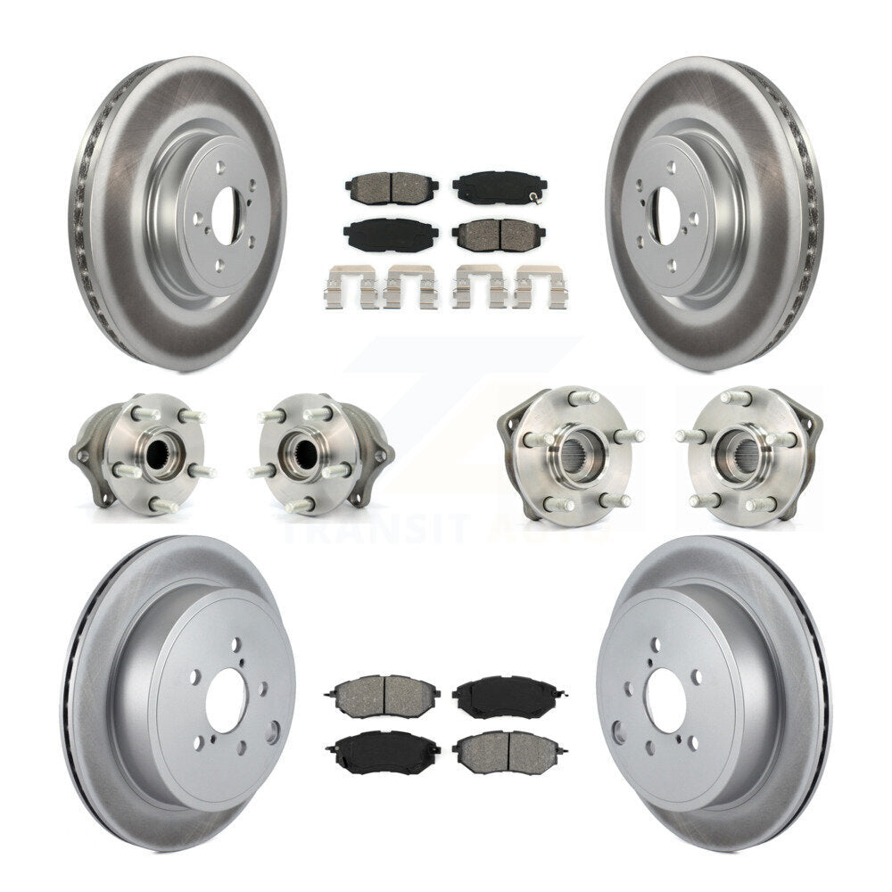 Kit de plaquettes de Rotor de frein, roulement de moyeu avant et arrière (10 pièces) pour Subaru Outback Legac