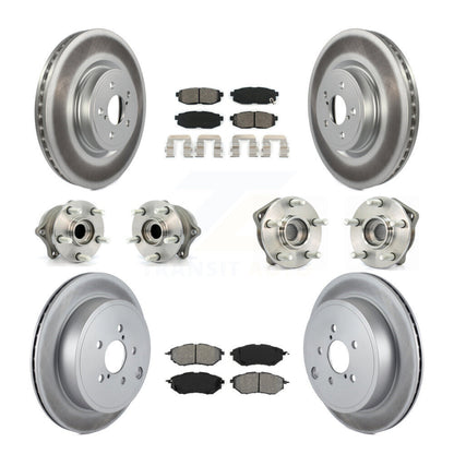 Kit de plaquettes de Rotor de frein, roulement de moyeu avant et arrière (10 pièces) pour Subaru Outback Legac