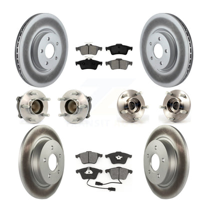 Kit de rotor et de plaquettes de frein revêtus de roulement de moyeu avant et arrière (10 pièces) pour Volvo S40 V50 C7