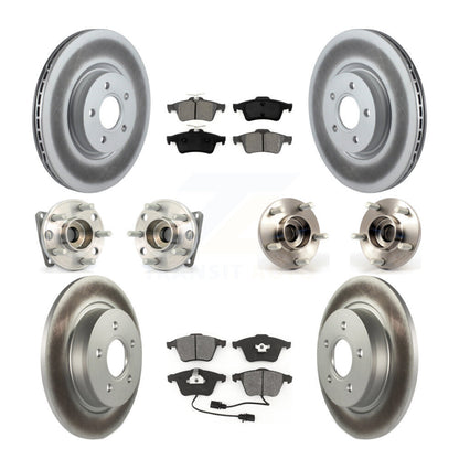 Kit de rotor et de plaquettes de frein revêtus de roulement de moyeu avant et arrière (10 pièces) pour Volvo S40 V50 AW
