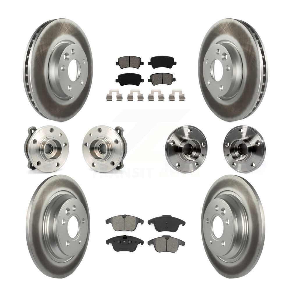 Kit de plaquettes de rotor de frein revêtues de roulement de moyeu avant et arrière (10 pièces) pour Volvo S60 AW 13-14
