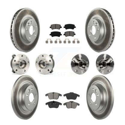 Kit de plaquettes de rotor de frein revêtues de roulement de moyeu avant et arrière (10 pièces) pour Volvo S60 AW 13-14
