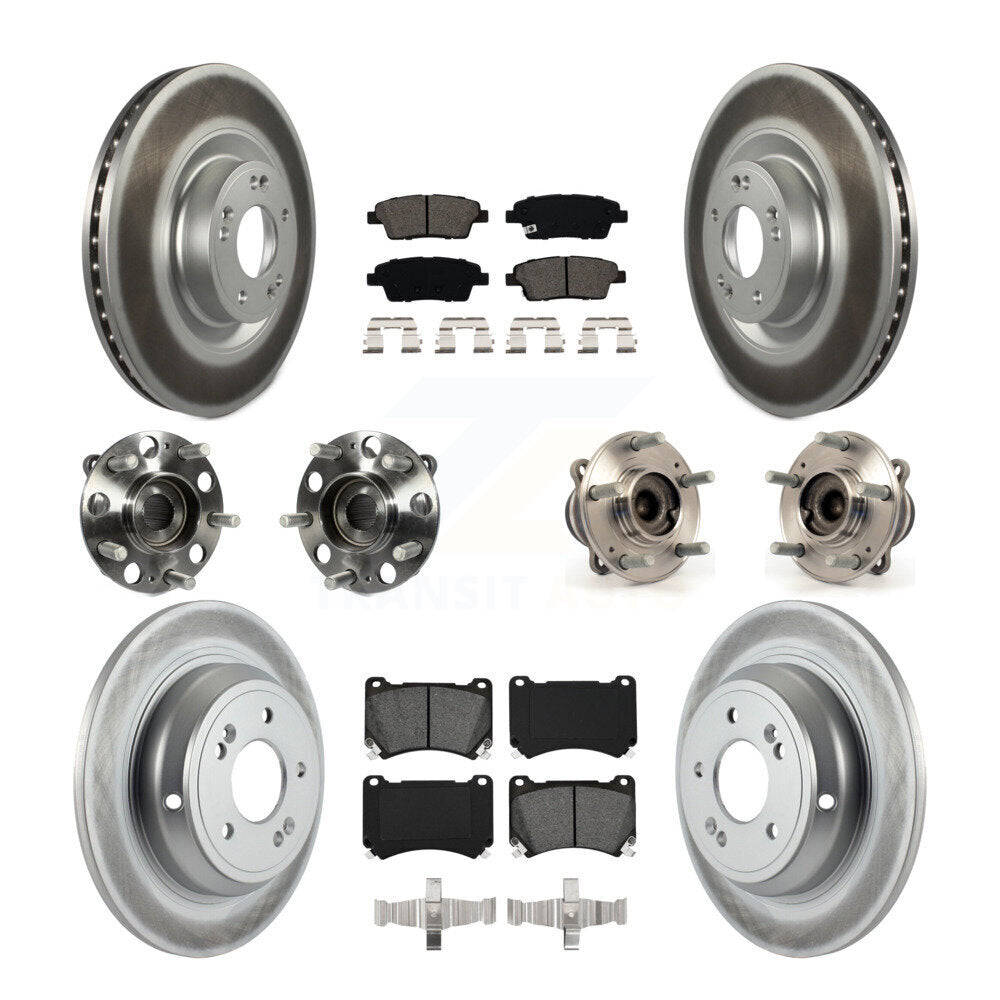Kit de plaquettes de rotor de frein, roulement de moyeu avant et arrière (10 pièces) pour Hyundai Genesis 5.0
