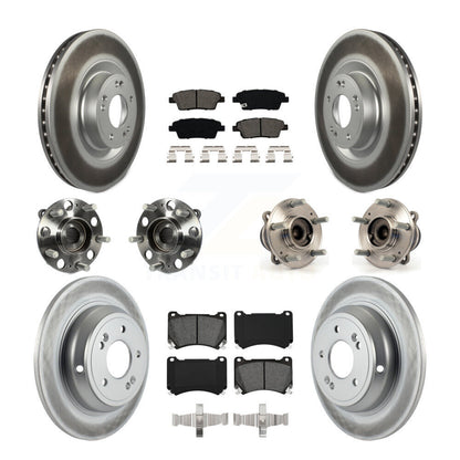 Kit de plaquettes de rotor de frein, roulement de moyeu avant et arrière (10 pièces) pour Hyundai Genesis 5.0
