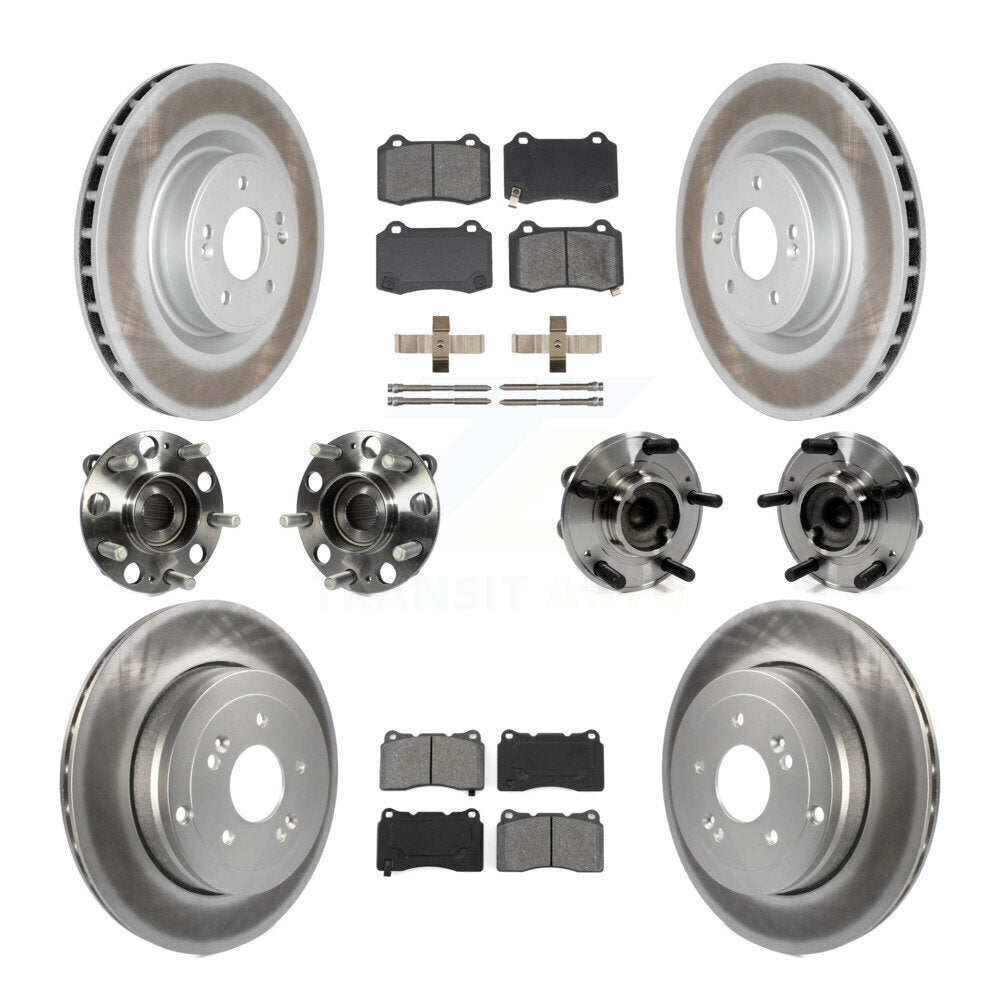 Kit de plaquettes de Rotor de frein, roulement de moyeu avant et arrière (10 pièces) pour Hyundai Genesis Coup