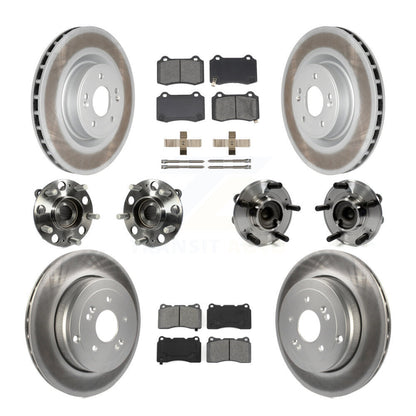 Kit de plaquettes de Rotor de frein, roulement de moyeu avant et arrière (10 pièces) pour Hyundai Genesis Coup