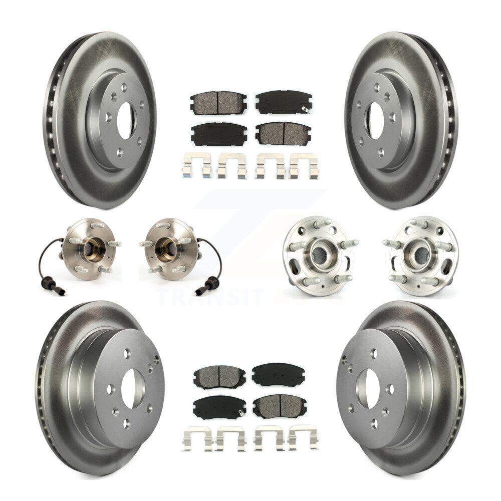 Kit de plaquettes de Rotor de frein, roulement de moyeu avant et arrière (10 pièces) pour Chevrolet Equinox GM