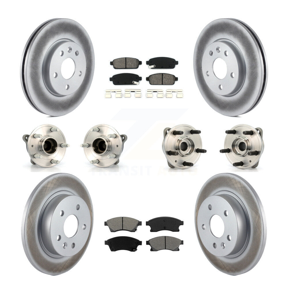 Kit de plaquettes de rotor de frein, roulement de moyeu avant et arrière (10 pièces) pour Chevrolet Cruz 11-12