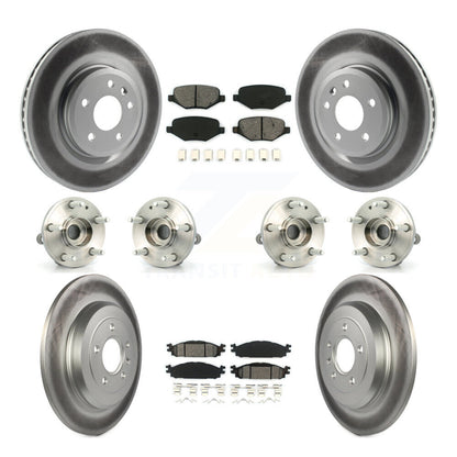 Kit de plaquettes de rotor de frein à disque revêtues de roulement de moyeu avant et arrière (10 pièces) pour Ford Explore