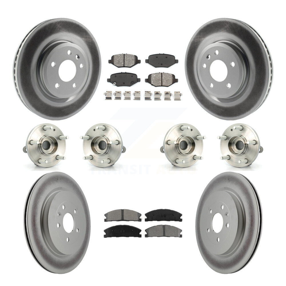 Kit de plaquettes de Rotor de frein revêtues de roulement de moyeu avant et arrière (10 pièces) pour Ford Explorer Spor