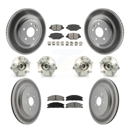 Kit de plaquettes de Rotor de frein revêtues de roulement de moyeu avant et arrière (10 pièces) pour Ford Explorer Spor