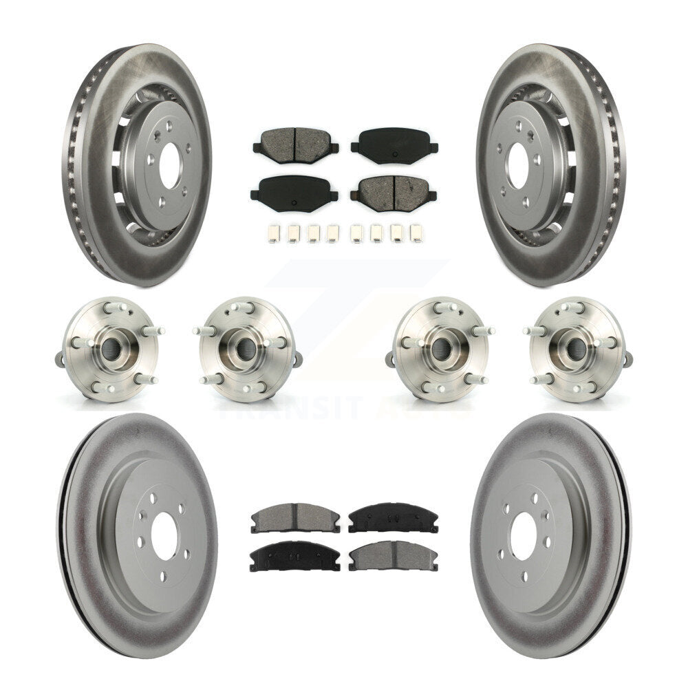 Kit de plaquettes de rotor de frein, roulement de moyeu avant et arrière (10 pièces) pour Ford Explorer Polic