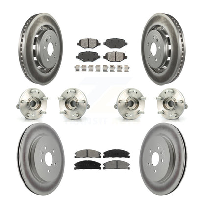 Kit de plaquettes de rotor de frein à disque revêtues de roulement de moyeu avant et arrière (10 pièces) pour Ford Explore