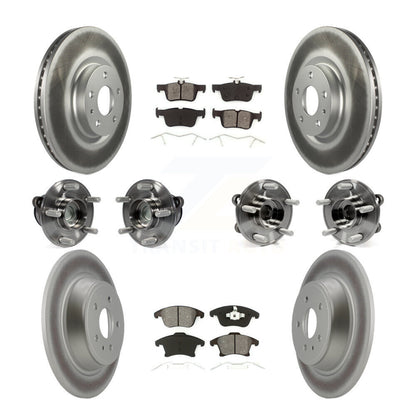 Kit de plaquettes de Rotor de frein revêtues de roulement de moyeu avant et arrière (10 pièces) pour Ford Fusion Lincol
