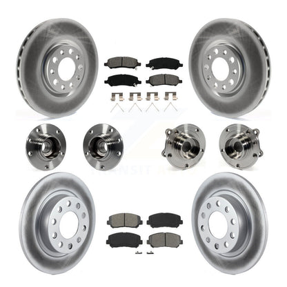 Kit de plaquettes de rotor de frein, roulement de moyeu avant et arrière (10 pièces) pour Dodge Dar 2013 – 2016