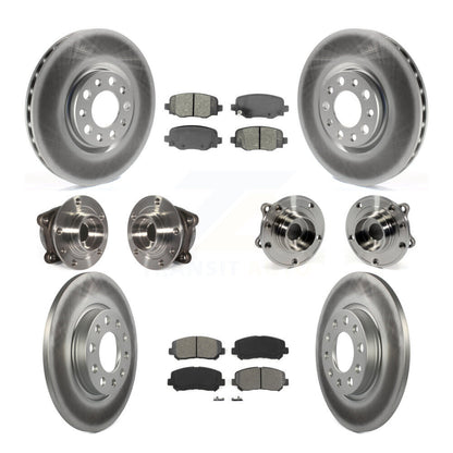 Kit de rotors et plaquettes de frein revêtus de roulement de moyeu avant et arrière (10 pièces) pour Chrysler 200 AW
