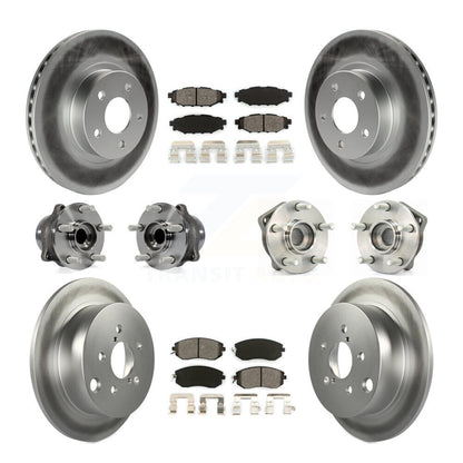 Kit de plaquettes de Rotor de frein à disque revêtu de roulement de moyeu avant et arrière (10 pièces) pour Subaru Imprez