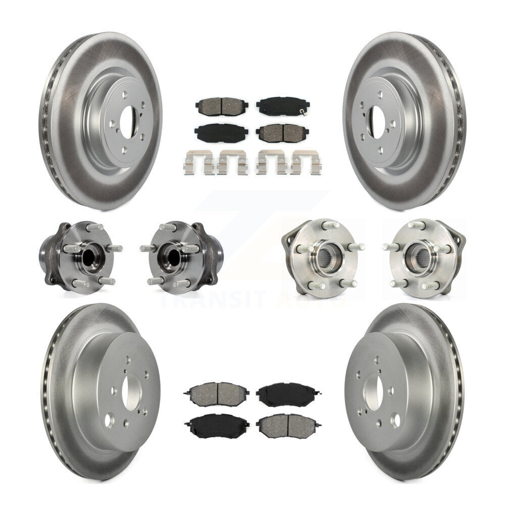 Kit de plaquettes de rotor de frein, roulement de moyeu avant et arrière (10 pièces) pour Subaru Forester 2.0
