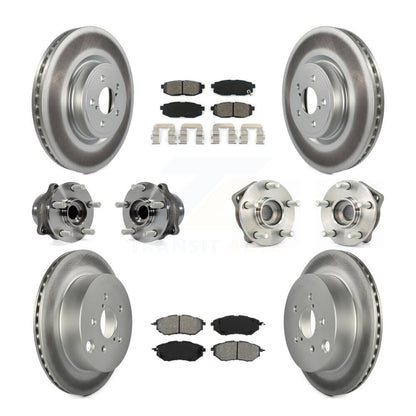 Kit de plaquettes de rotor de frein, roulement de moyeu avant et arrière (10 pièces) pour Subaru Forester 2.0