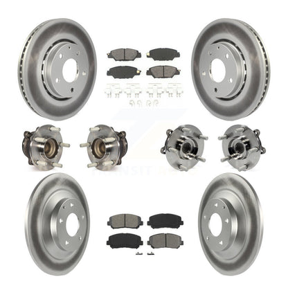 Kit de Rotor et de plaquettes de frein à disque revêtus de roulement de moyeu avant et arrière (10 pièces) pour Mazda CX-