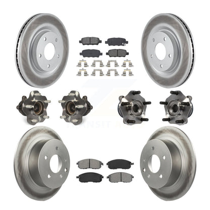 Kit de plaquettes de rotor de frein à disque revêtues de roulement de moyeu avant et arrière (10 pièces) pour Nissan Sentr