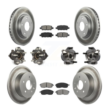 Kit de plaquettes de rotor de frein à disque revêtues de roulement de moyeu avant et arrière (10 pièces) pour Nissan Sentr