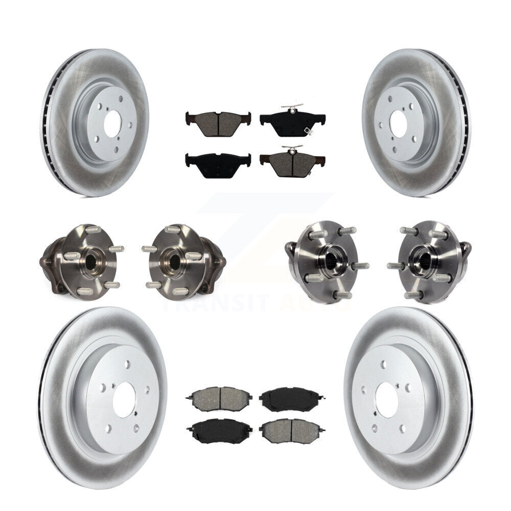 Kit de plaquettes de Rotor de frein, roulement de moyeu avant et arrière (10 pièces) pour Subaru Outback Legac
