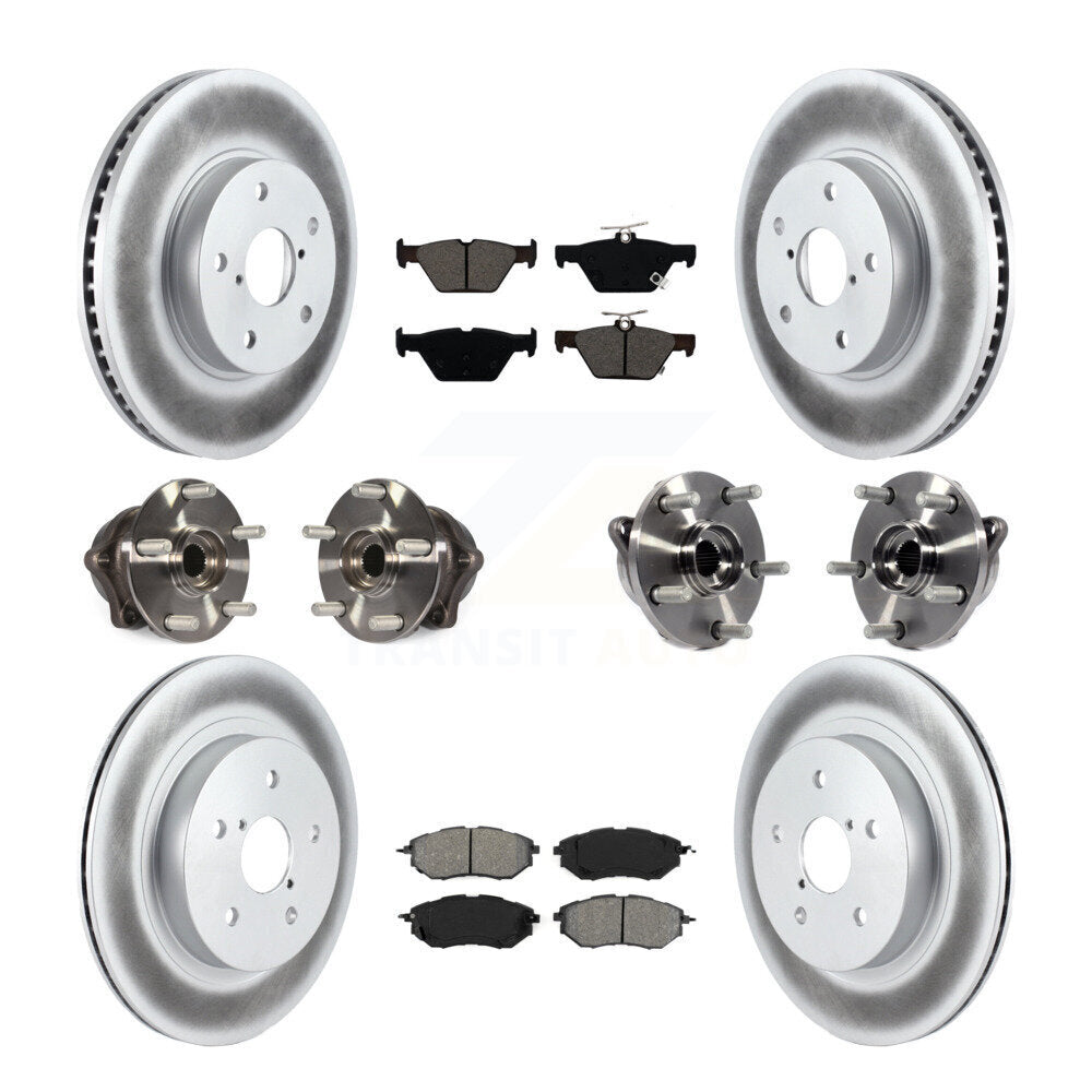 Kit de plaquettes de Rotor de frein, roulement de moyeu avant et arrière (10 pièces) pour Subaru Legacy 2.5 15