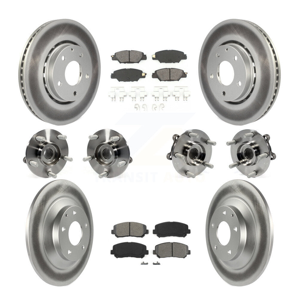 Kit de Rotor et de plaquettes de frein à disque revêtus de roulement de moyeu avant et arrière (10 pièces) pour Mazda CX-