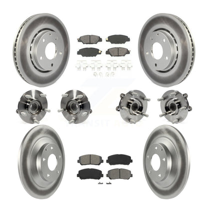 Kit de Rotor et de plaquettes de frein à disque revêtus de roulement de moyeu avant et arrière (10 pièces) pour Mazda CX-