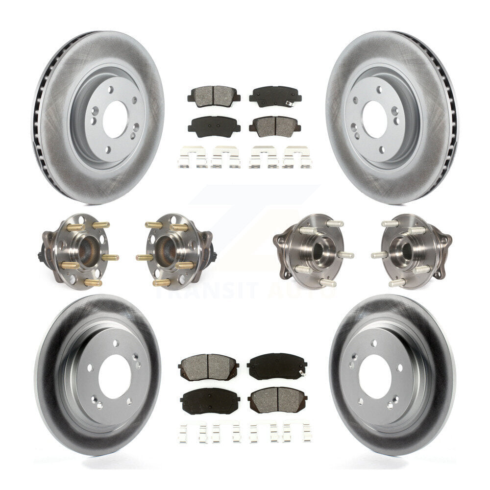 Kit de plaquettes de Rotor de frein à disque revêtu de roulement de moyeu avant et arrière (10 pièces) pour Hyundai Sonat