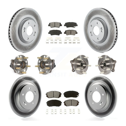 Kit de plaquettes de Rotor de frein à disque revêtu de roulement de moyeu avant et arrière (10 pièces) pour Hyundai Sonat