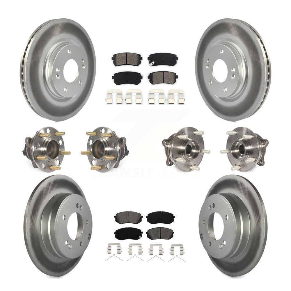 Kit de plaquettes de Rotor de frein à disque revêtu de roulement de moyeu avant et arrière (10 pièces) pour Hyundai Sonat